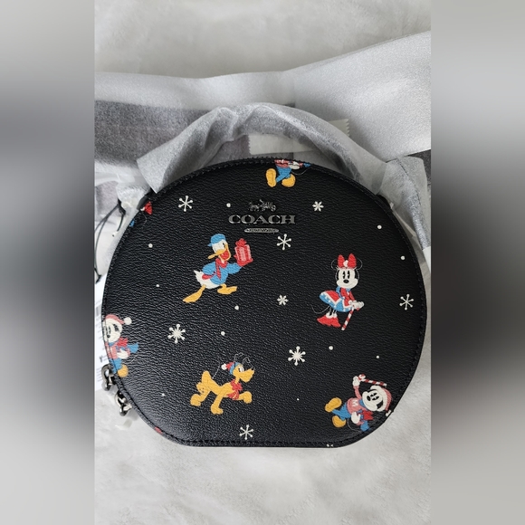 Disney X Coach Canteen Crossbody With Holiday Print - Picture 7 of 12